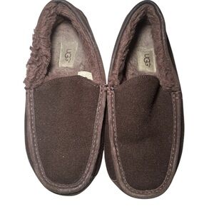 UGG Brown Suede Loafers with Plush Lining